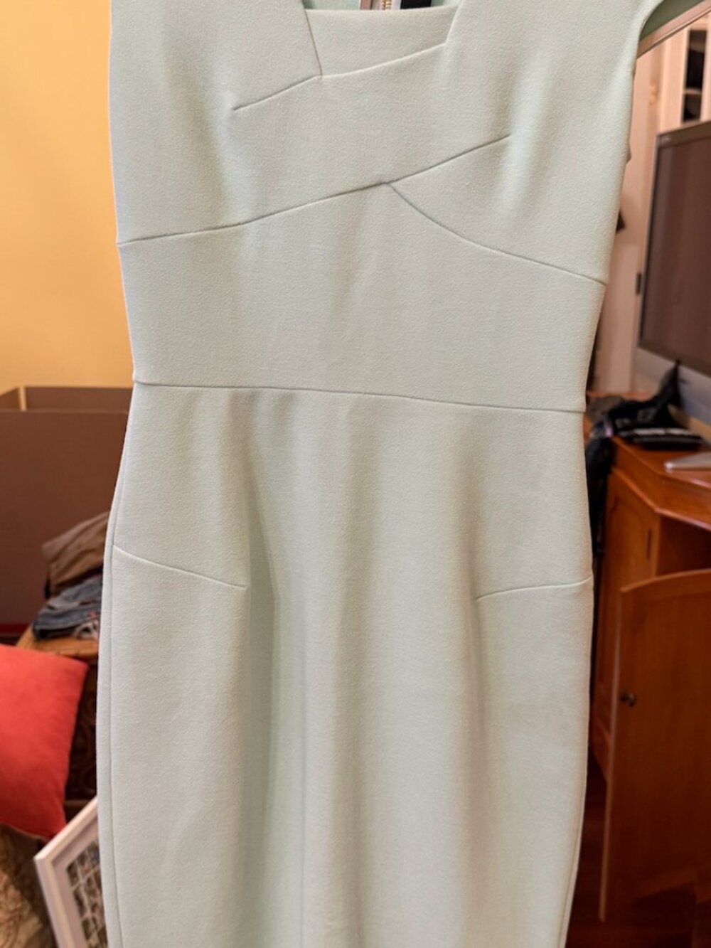 Roland Mouret Seafoam Crepe Sheath Dress